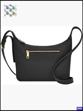 Leather Crossbody Purse Structured Minimal Chic Casual Handbag Adjustable Strap